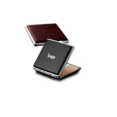 Leather Surface Metal Cigarette Case