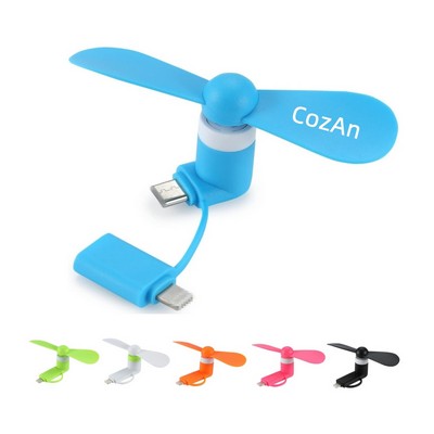 Mini 2-in-1 Cell Phone Fan