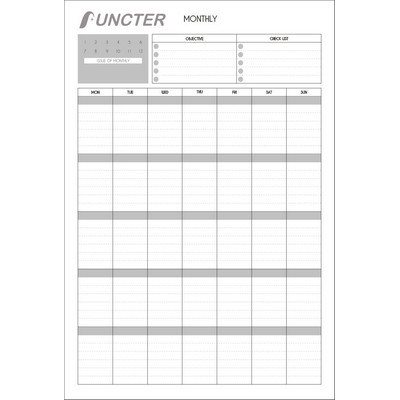 Simple Self-Discipline Monthly Planner/40 Sheets