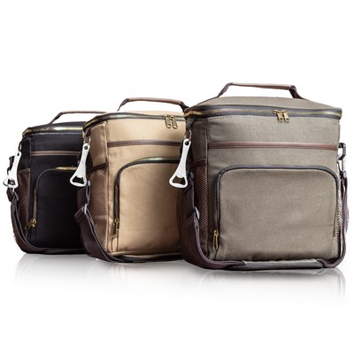 Cotton Canvas Large 12 Beer Leakproof Cooler Bag Insulated