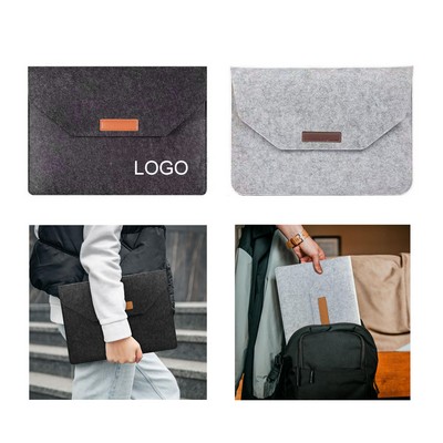 15" Ultra-Thin Business Felt Laptop Protective Bag Tablet Case w/Multiple Compartments