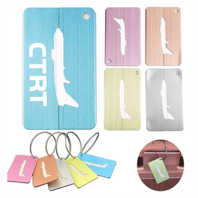 Aluminum Airplane Luggage Tags With Name Card