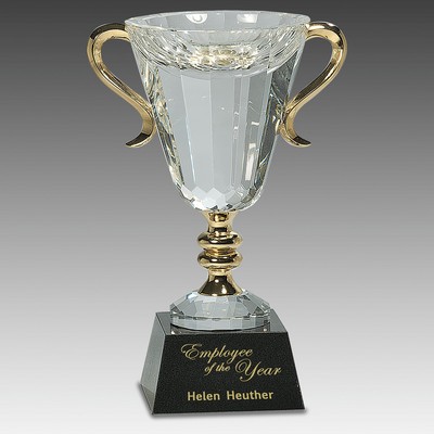 Crystal Cup with Handles and Stem