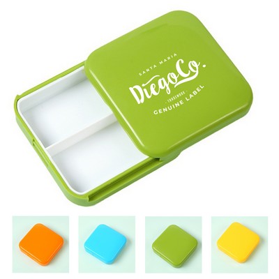 Pill Organizer Box with Sliding Lid