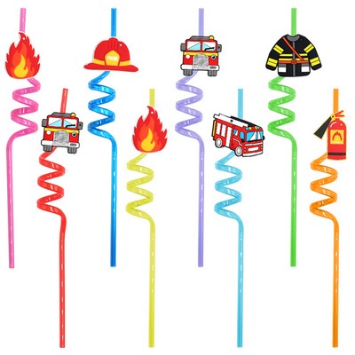 10 3/5" Custom PVC Reusable Collapsible Silly Straw w/Medallion