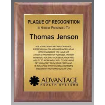 Classic Walnut Plaque - 8" x 10"