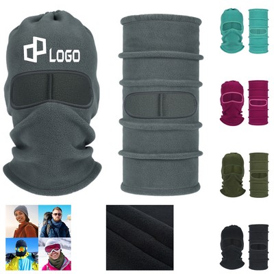 Warm Drawstring Neck Gaiter Face Mask