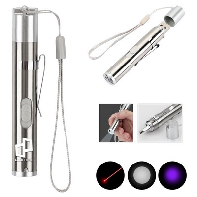 Mini Pocket Flashlight W/ Lanyard