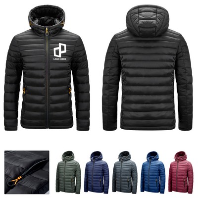 Winter Nylon Hooded Jacket