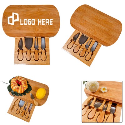 Bamboo Cheese Bread Cutting Board Set