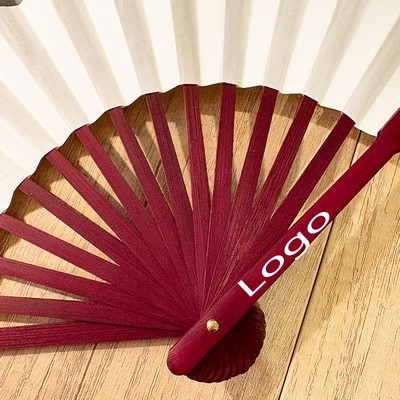13" Blank Silk Cloth Paper Fan