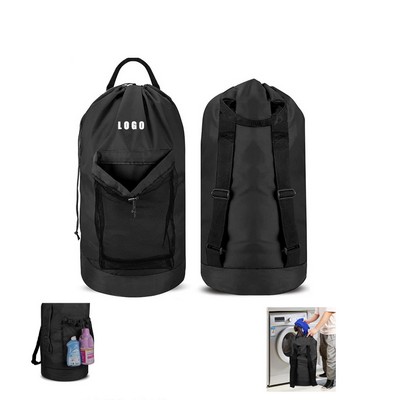 600D Oxford Drawstring Laundry Backpack