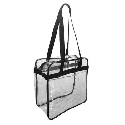 Clear Zippered Tote Bag