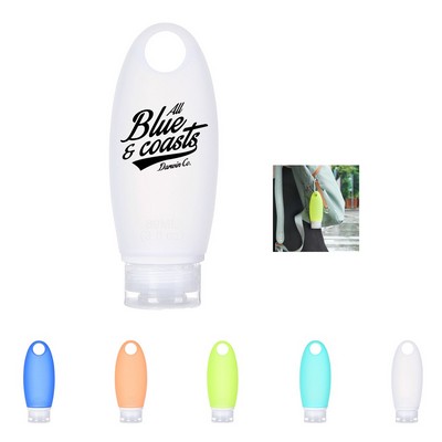 2oz Silicone Leakproof Travel Bottle with Carabiner