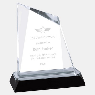 Acrylic Silver Peak Diamond Award with Base (M)