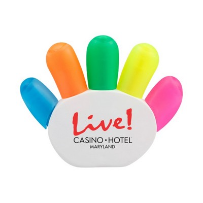 Five Color Finger Shaped Highlighters