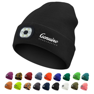 Unisex Beanie with Rechargeable Light