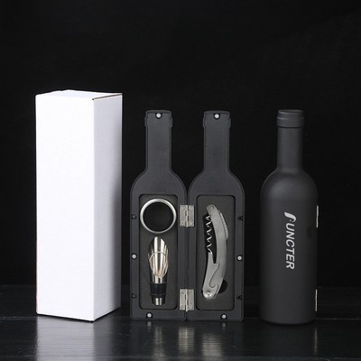Regular Wine Opener Set In Bottle Shape White Box-3 Piece