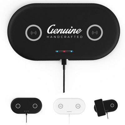 Dual Phone Charger Pad with 10W Fast Charging