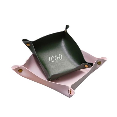 Jewelry Leather Storage Tray Organizer