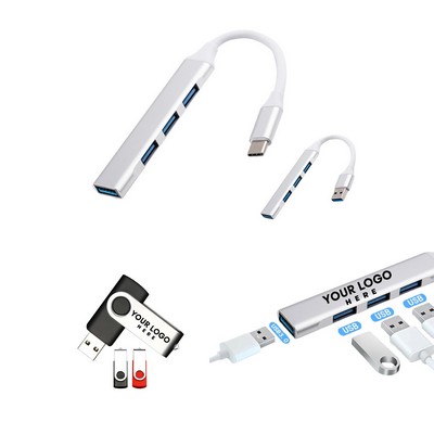 USB C Docking Station with USB Flash Drive