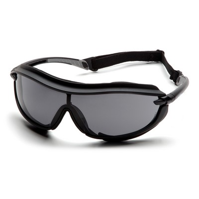 XS3 Plus Safety Glasses, Black Frame with Gray H2X Anti-Fog Lens