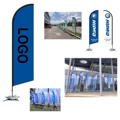 Knife Double Sided Beach Flag with Base