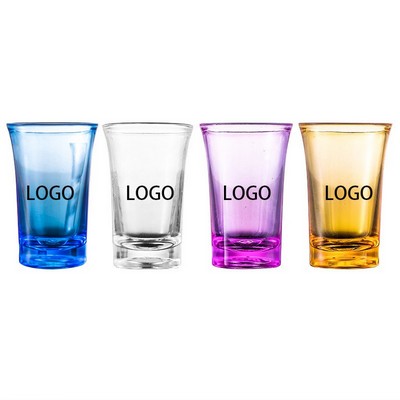 1.2oz Custom Eco Friendly Acrylic Unbreakable Multicolor Shot Glass