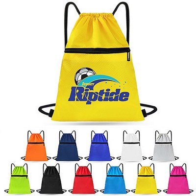 Drawstring Backpack Bag Sport Gym Sackpack