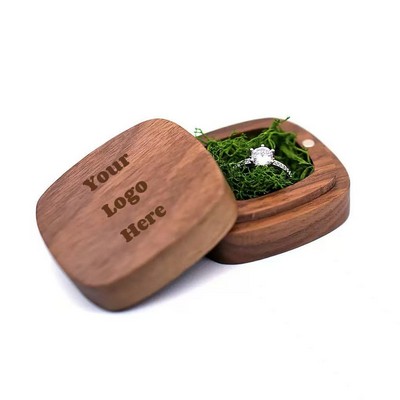 Walnut Wood Engraved Jewelry Box