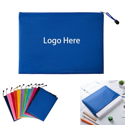 Football Pattern Zipper File Storage Bag