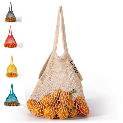 Foldable Cotton Mesh Tote Bag