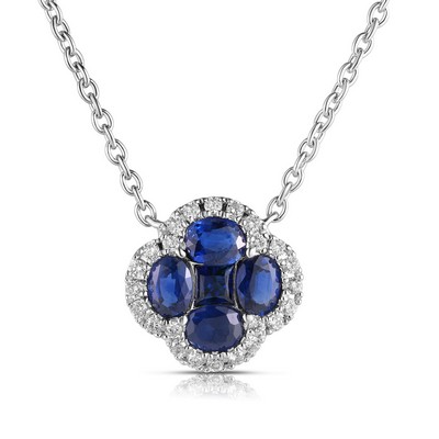 Jilco Inc Sapphire And Diamond Necklace