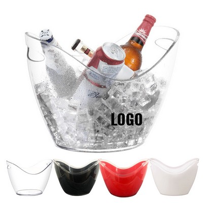 Clear Plastic Party Ice Bucket 4 Liter