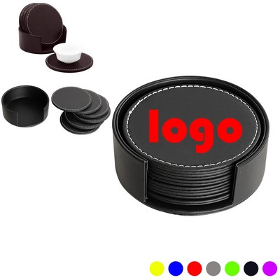 Double Layer Pu Cup Coaster Without Tray