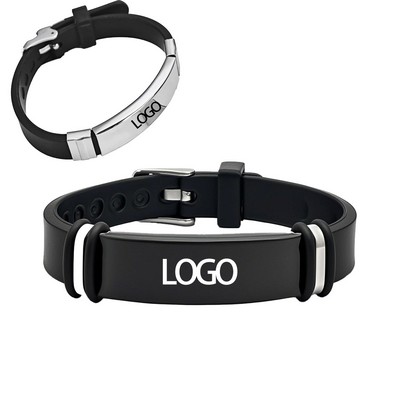 Stainless Steel And Silicone Wristband