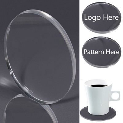 Customized Round Acrylic Coaster For Drink 10 Cm Cup Mats