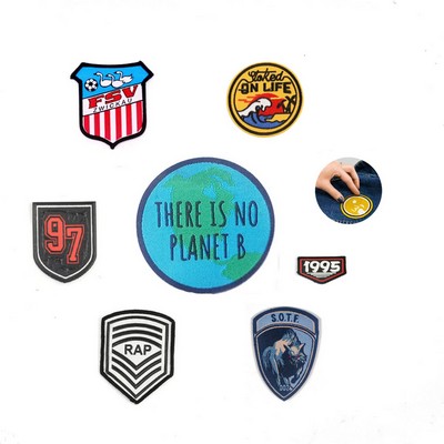 Custom Circle Woven Patch