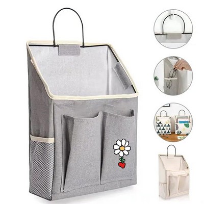 Wall hanging bag organizer basket with pockets