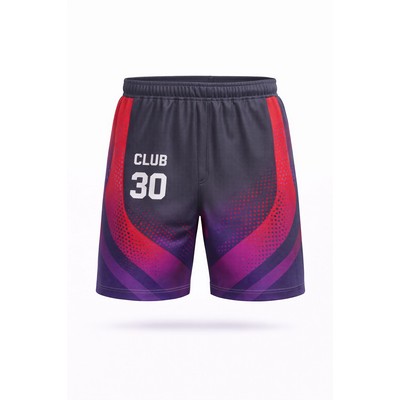 Unisex Sublimated Training Shorts UPF Mesh 5.5 oz