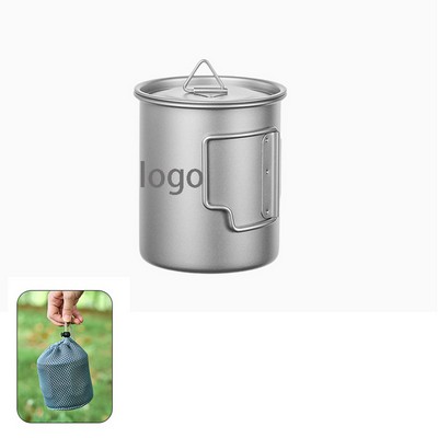 16oz Outdoor Titanium Camping Mug w/Lid