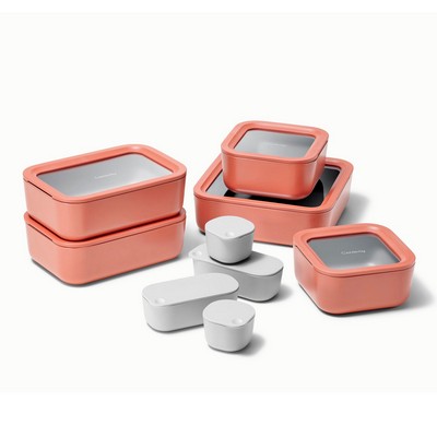 Caraway 14Pc Glass Food Storage Set Perracotta