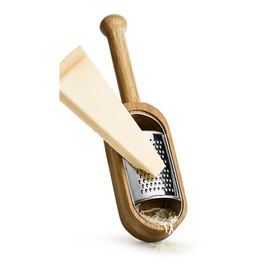 Sagaform Nature Stainless Steel Cheese Grater w/Oak Holder