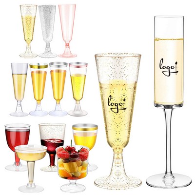 Plastic Champagne Flutes & Wine Glasses
