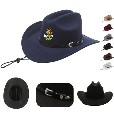 Western Cowboy Hat with Buckle Belt