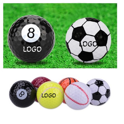Customized Golf Ball 2 Layers Putting Practice Technical Gift Imprint Full Color