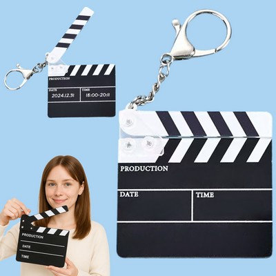 Full Color Custom Clapperboard Keychain Funny Key Chain