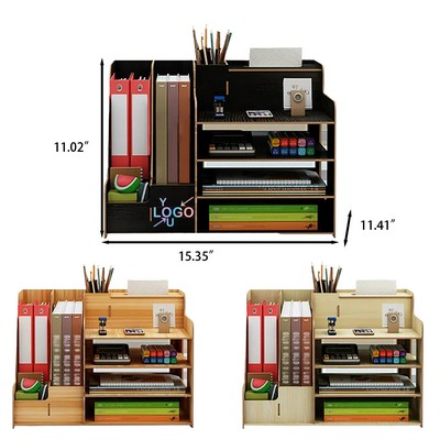 Wood Desk File Holder