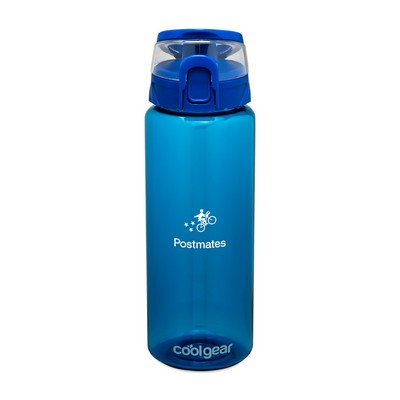 Cool Gear® Cylinder Bottle with Halo Lid - 32 Oz. - Blueberry