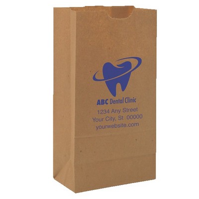 One Color 1-Sided SOS Kraft Paper Bags (4.25" x 8.1875" x 2.375")
